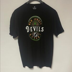 Fanatics Black New Jersey Devils St. Patty’s day Hockey Tee
